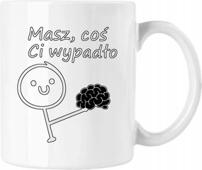 Bögre valami kiesett az agyad vicces fehér 330ml