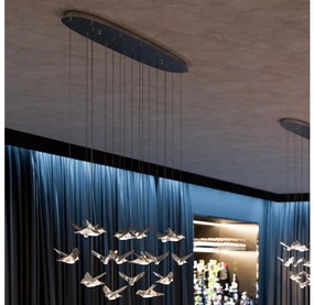 Eglo 390403 - LED Dimmelhető csillár zsinóron PARATEBUENO 17xLED/3W/230V króm