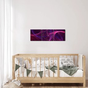 Absztrakt görbék képe (órával) (90x30 cm)
