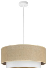 SARTA zsinóros függeszték 1xE27/60W/230V fehér/juta