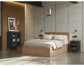 Fekete fém éjjeliszekrény Diora – Marckeric