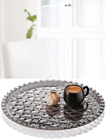 Akril tálca 30 cm, füstszínű