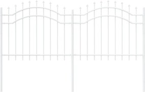 vidaXL Kerti Kerítés Fehér 240 x 140 cm Porszórt Acél