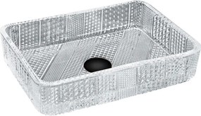 Mexen Akra üveg pult feletti mosdó 46 x 33 cm, átlátszó - 24024600