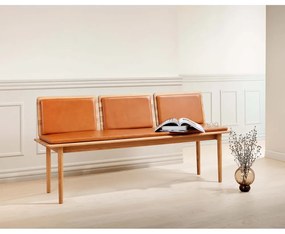 Konyakbarna-natúr színű bőr pad Elba - Hammel Furniture