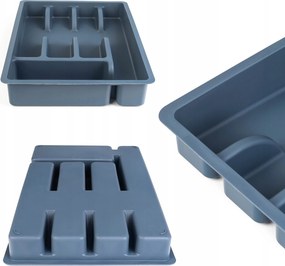 Fiókbetét Konyhai Evőeszköztartó Műanyag Szürke 25x36 cm