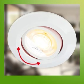 Briloner 7586036 - KLIRA 3× LED fürdőszobai süllyesztett mennyezeti lámpa szett, 1×LED/4,9W/230V, IP23, fehér