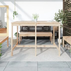 tömör fenyőfa kerti asztal 159,5 x 82,5 x 110 cm