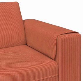 Szövet kanapé párnával Piros Narancs 208 cm Bársony anyag