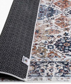 Carpetum bézs alapon, piros mintás szőnyeg 100x150