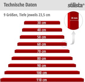 Fali polc STILISTA® Volato 100 cm - sötét fa