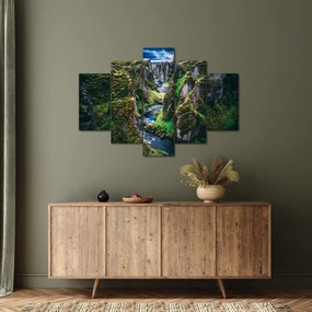 Kép - Folyó a sziklás völgyben (150x105 cm)
