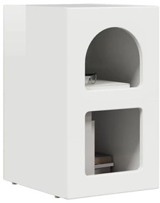 vidaXL Éjjeli asztal 2 pcs Magas Fényű Fehér 29.5 x 35 x 50 cm Faanyag