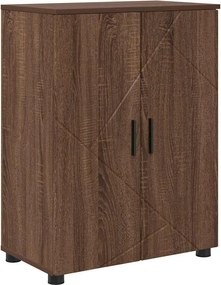 vidaXL Fürdőszoba Székény Barna Tölgy 60 x 35 x 80 cm Faanyag & Fém