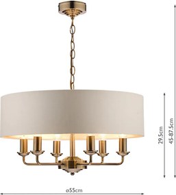 Laura Ashley Sorrento 3621353-Q Csillár 6x40W/E14 IP20