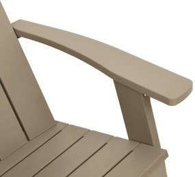 világosbarna polipropilén kerti adirondack szék 75x88,5x89,5 cm