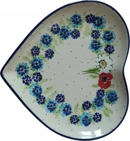 Tányér szív 925 23cm kerámia Boleszláv 2510