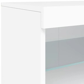 fehér tálalószekrény LED-világítással 60 x 37 x 67 cm