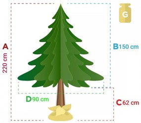 Diamento műfenyő 220 cm