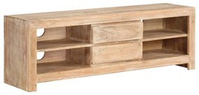 világosbarna tömör akácfa TV-szekrény 120 x 30 x 40 cm