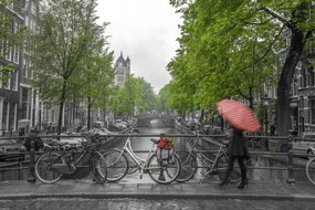 Poszter 60x40cm NĆ esernyĆvel a csatorna felett, Assaf Frank