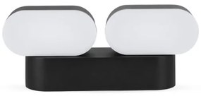 LED Kültéri flexibilis fali lámpa 2xLED/12W/230V IP65 fekete