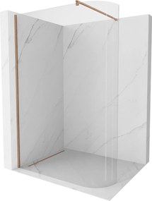 Mexen Kioto, Walk-In zuhany paraván 140 x 200 cm, 8 mm átlátszó üveg, réz matt profil, 800-140-101-65-06