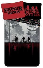Jerry Fabrics Pamut ágynemű Stranger Things Upside Down, 140 x 200 cm, 70 x 90 cm