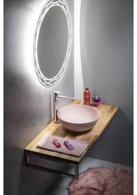 Sapho - FORMIGO ráültethető mosdó Ø 39 cm beton/rózsaszín