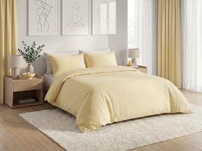 Pamut ágynemű CALMORA világossárga Ágyneműhuzat mérete: 2 db 70 x 90 cm | 160 x 200 cm