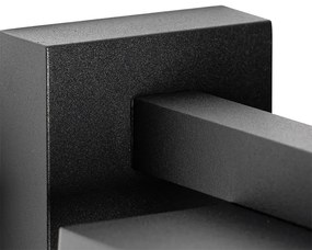 Kültéri fali lámpa fekete IP44 szürkületi érzékelővel - Charlois