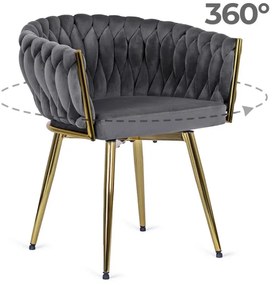 Elegáns Forgó Étkezőszék Szürke Színben. RUBI