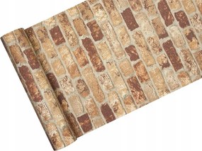 Tapéta barna 3D Tégla homokszórással