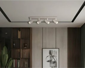 Globo 57911-4SA Mennyezeti lámpa, fém homokszínű, fehér, forgatható/dönthető, HxSzxM: 560x60x120mm, 4x GU10 35W 230V izzók nélkül