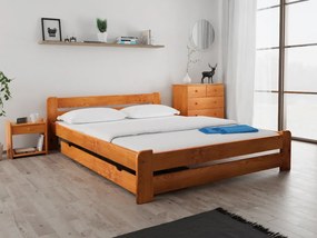 Laura ágy 140x200 cm, égerfa Ágyrács: Ágyrács nélkül, Matrac: Somnia 17 cm matrac