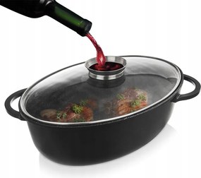 Britfanna Gránit Britfanna Libasütő Grill Serpenyő Sütéshez 8L