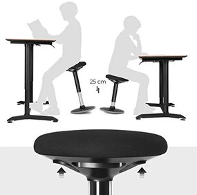 Irodai szék, ergonomikus szék, 56-81 cm magasságban állítható, fekete
