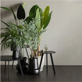 Fer fekete kerti tárolóasztal, ø 40 cm - WOOOD