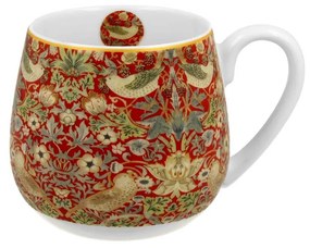 Nagy porcelán bögre díszdobozban William Morris Red