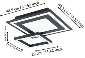 Eglo 900025 - LED RGBW Dimmelhető mennyezeti lámpa SALITERAS-Z LED/21,6W/230V