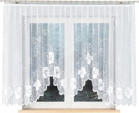 Jacquard függöny békák számára Graciana 400x160 fehér