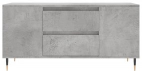 betonszürke szerelt fa dohányzóasztal 102x44,5x50 cm