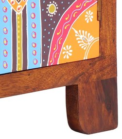 tömör akácfa többszínű TV-szekrény 110x30x40