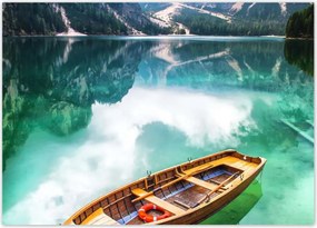 Poszterek 70x50 Csónak a hegyi tavon