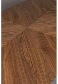 Étkezőasztal diófa dekoros asztallappal 90x165 cm Clover – Dutchbone