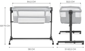 KINDERKRAFT - NESTE UP2 babaágy, világosszürke