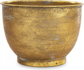 Arany Színű Retró Fém Kaspó 15 CM Virágcserép Dísz