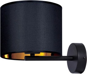 Kaja Auro oldalfali lámpa 1x40 W fekete-arany K-4328