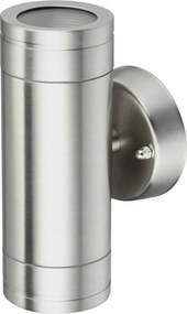 Kültéri kerti fali lámpa Olimp 2xGU10 inox IP44 208835 Goldlux