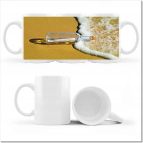 Nyomott mintás bögre Dugós üveg Levél